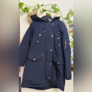 Michael Kors Dark Blue Ski Jacket with Gold Details